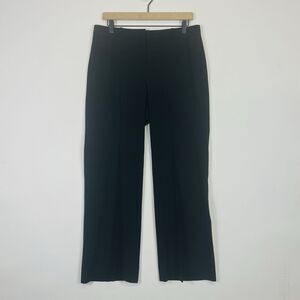 Theory Black Flare Side‎ Pockets Zip Front Dress Career Pants Trousers Womens 10